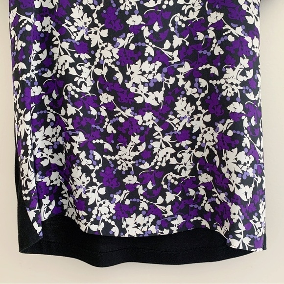 Diane Von Furstenberg Ora Floral Silk Blouse 4 Contrast Back - Picture 3 of 10